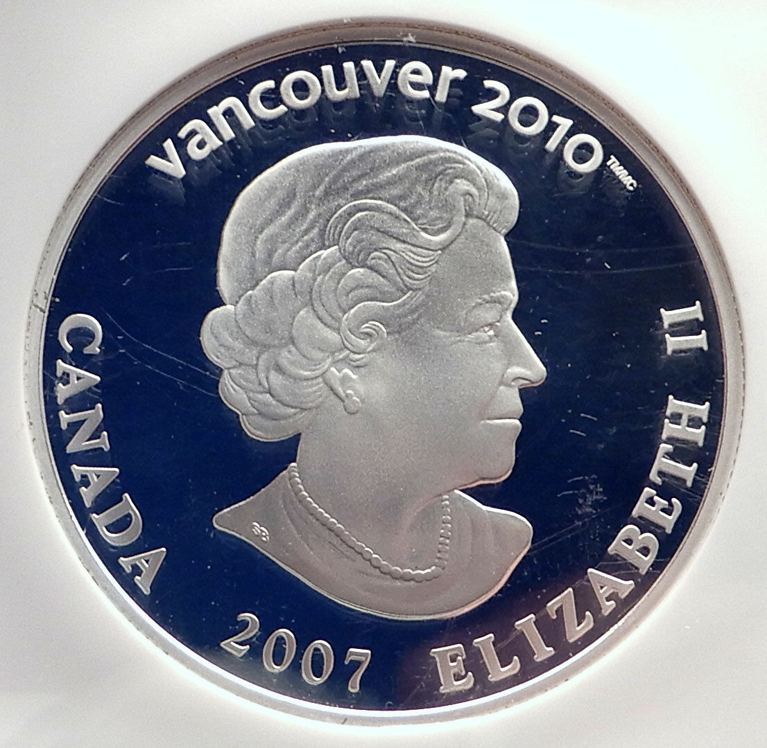 2007 CANADA Vancouver Winter Olympics CURLING $25 Silver Coin NGC Proof70 i73901