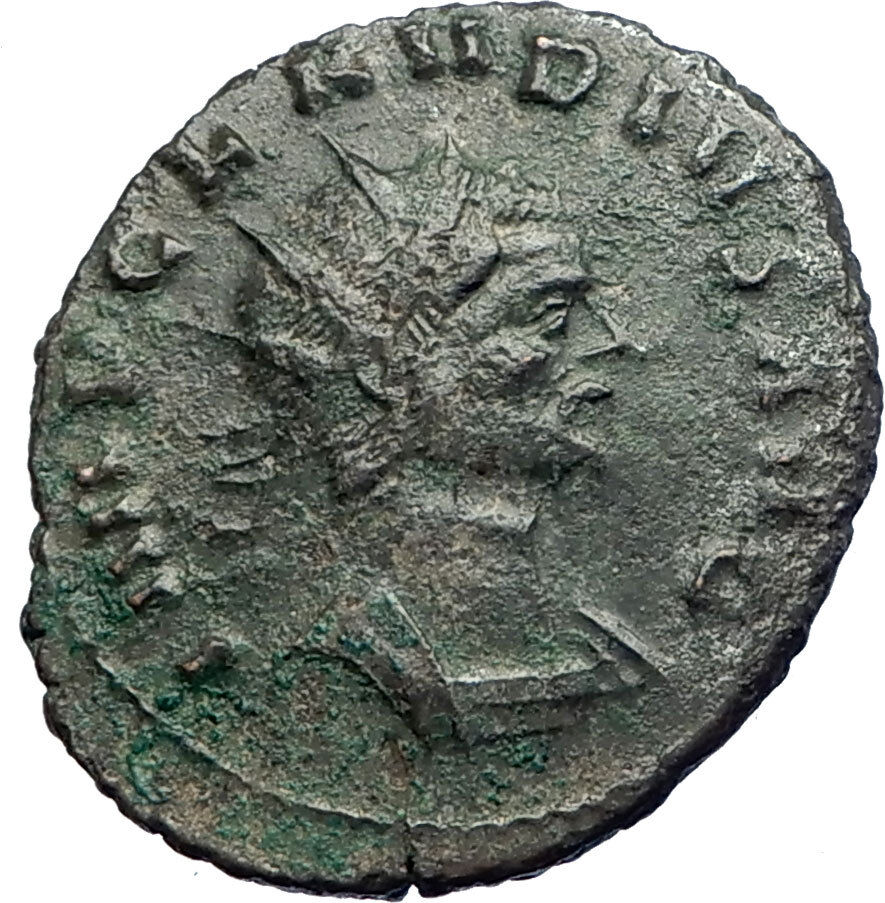 CLAUDIUS II Gothicus w spear & globe 269AD Ancient Roman Coin i74203