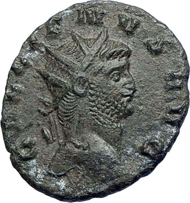 GALLIENUS son of Valerian I 267AD Authentic Ancient Roman Coin Sol Sun i74250