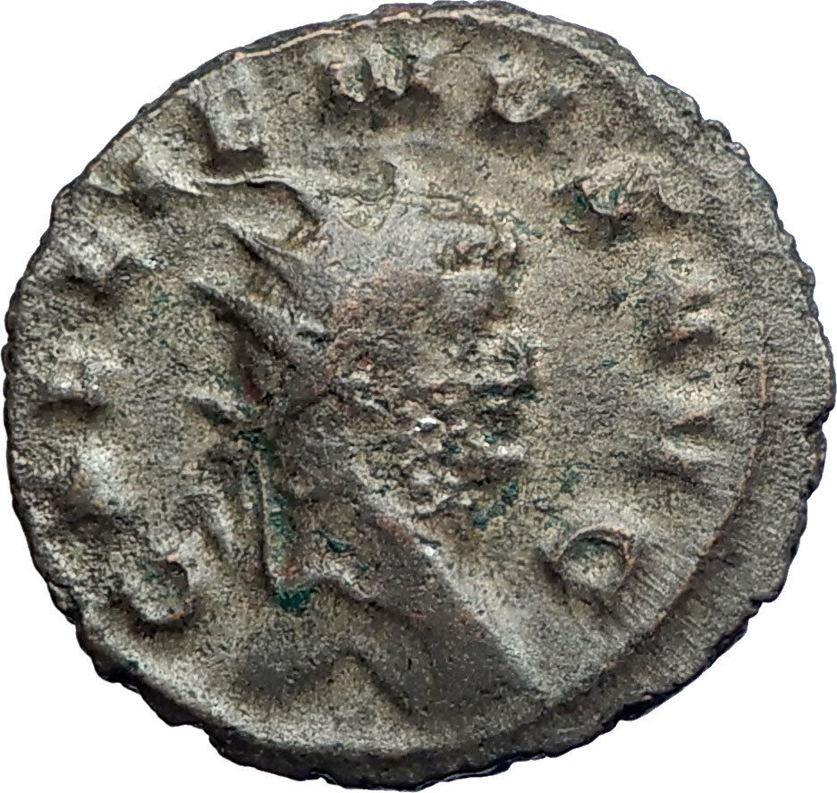 GALLIENUS son of Valerian I 260AD Silvered Ancient Roman Coin Victory i74249