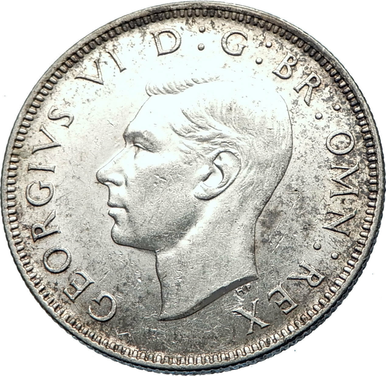 1943 Great Britain UK United Kingdom King George VI SILVER FLORIN Coin i73766