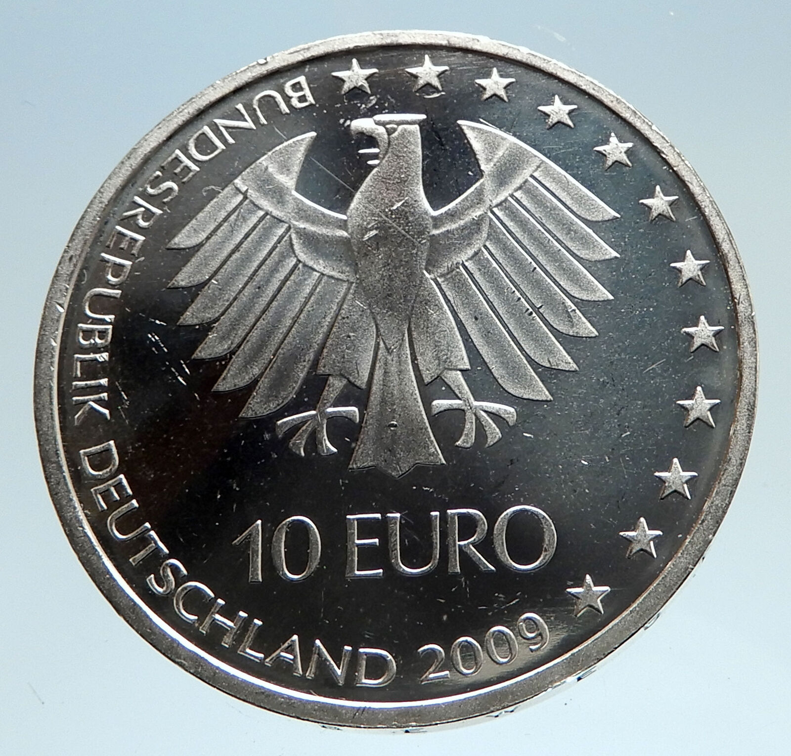 2009 GERMANY Berlin Javelin IAAF Champ Genuine Silver German 10 Euro Coin i75072