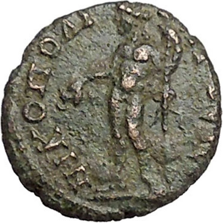 CARACALLA 198AD Nicopolis ad Istrum DIONYSUS wine god Ancient Roman Coin i41376