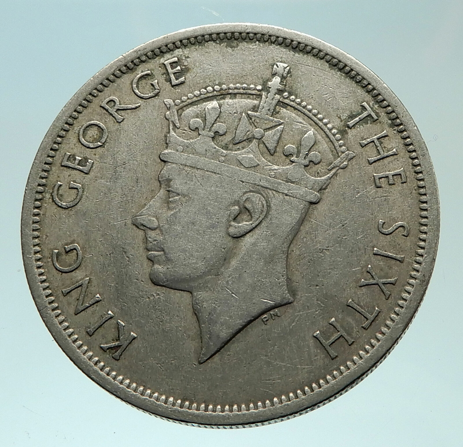 1948 SOUTHERN RHODESIA UK King George VI Shield Genuine 1/2 Crown COIN i75970