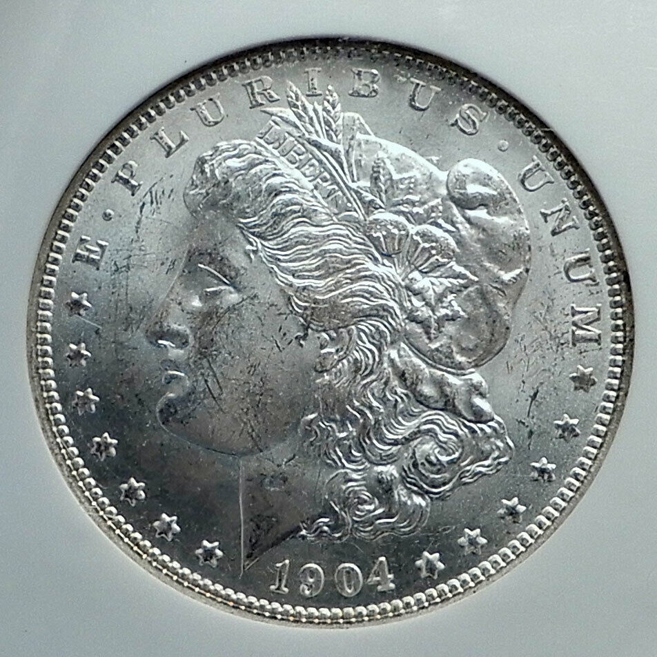 1904 UNITED STATES of America SILVER Morgan US Dollar Coin EAGLE NGC MS i78490