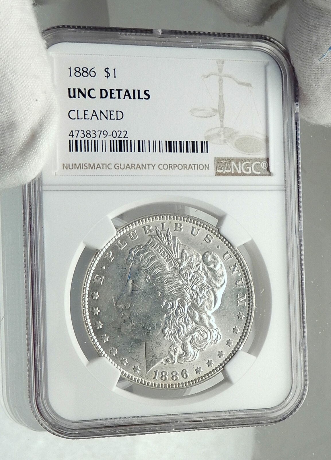 1886 UNITED STATES of America SILVER Morgan US Dollar Coin EAGLE NGC i79827