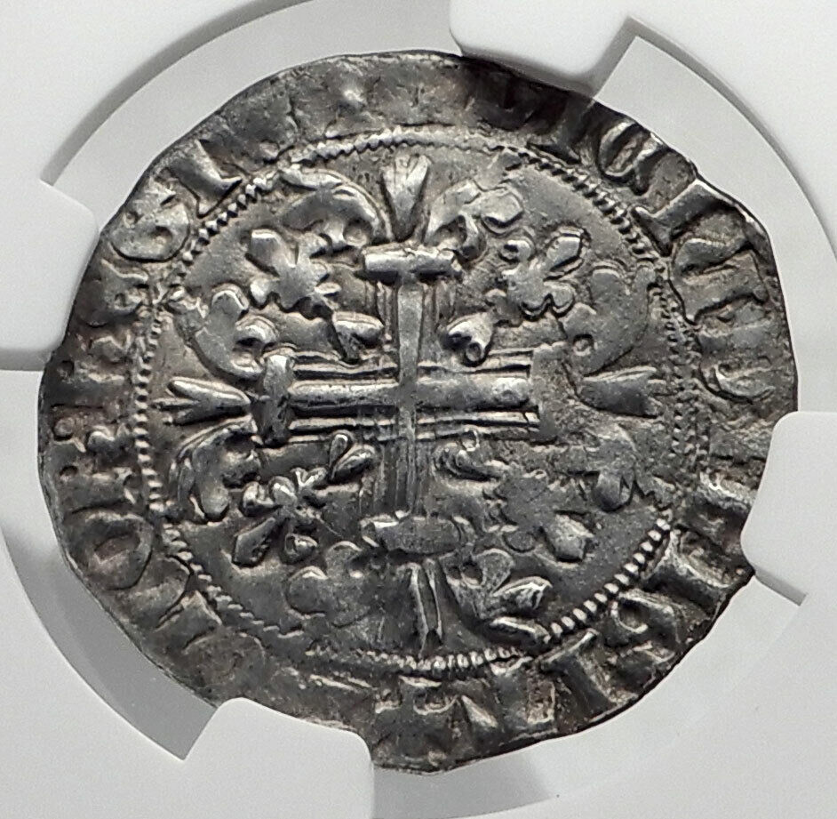 1309AD ITALY Naples King Robert D'Anjou of Anjou MEDIEVAL Silver Coin NGC i80403