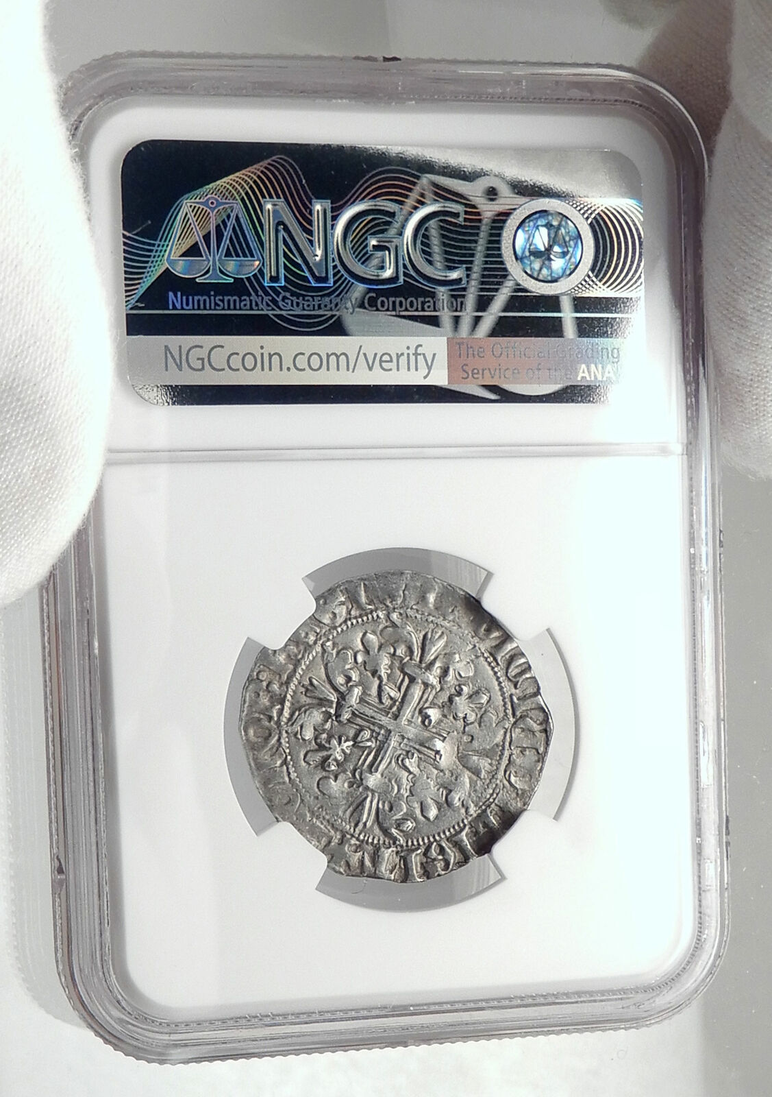 1309AD ITALY Naples King Robert D'Anjou of Anjou MEDIEVAL Silver Coin NGC i80403