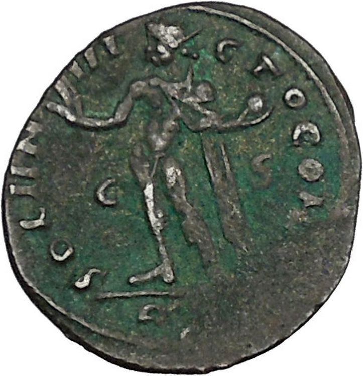 CONSTANTINE I the GREAT 313AD Ancient Roman Coin Sol Sun God Cult i42395