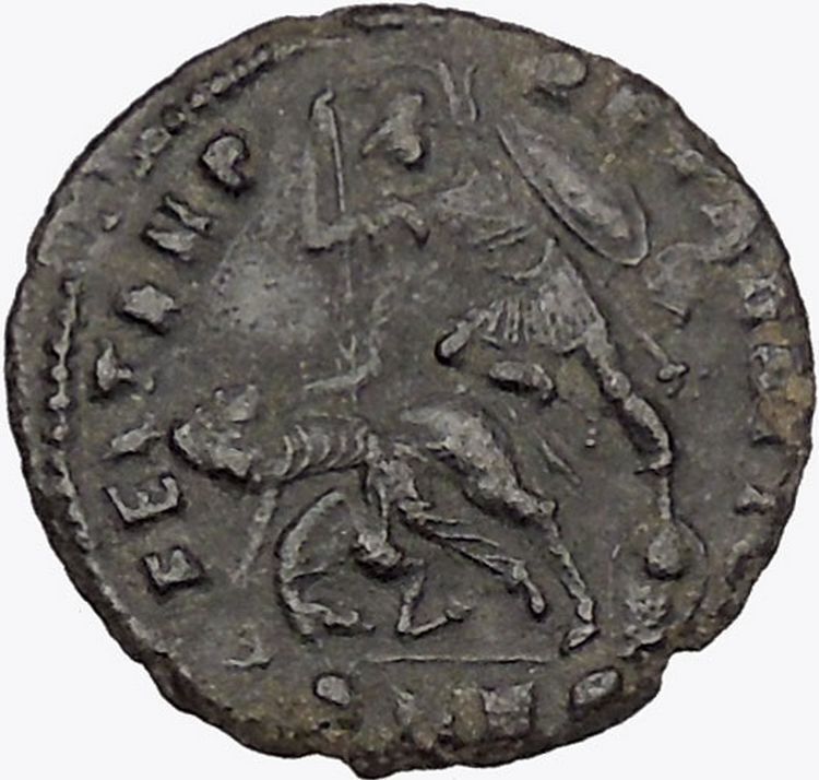 CONSTANTIUS II Constantine the Great son Ancient Roman Coin Battle Horse i42975