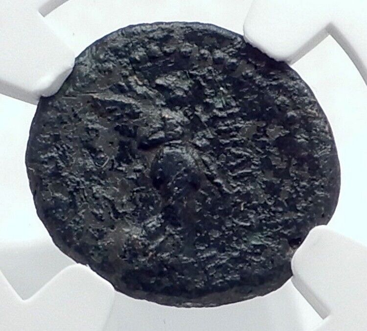 BRITANNICUS or NERO as Caesar Authentic Ancient 50AD Roman Coin NIKE NGC i81692