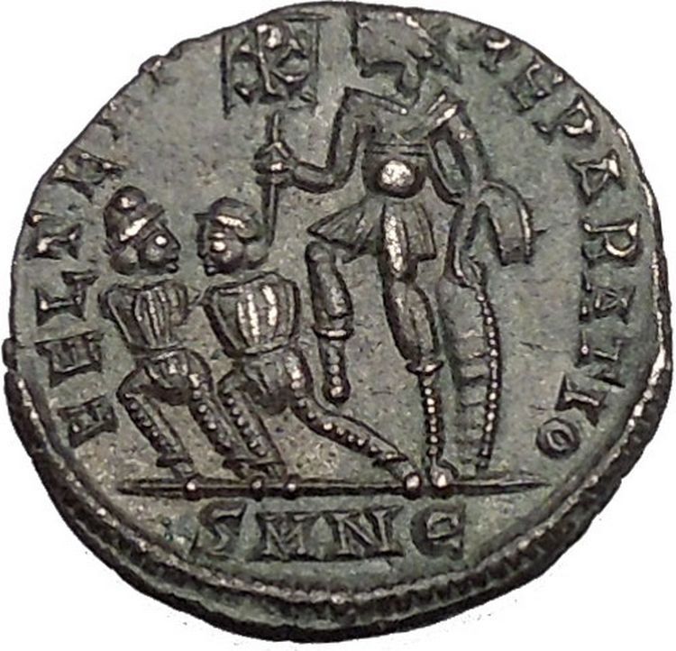 CONSTANTIUS II son of Constantine the Great w labarum Ancient Roman Coin i51168