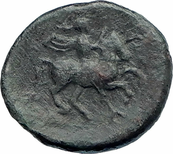 PHALANNA in THESSALY Authentic Ancient 325BC Roman Coin w MAN on HORSE i74900