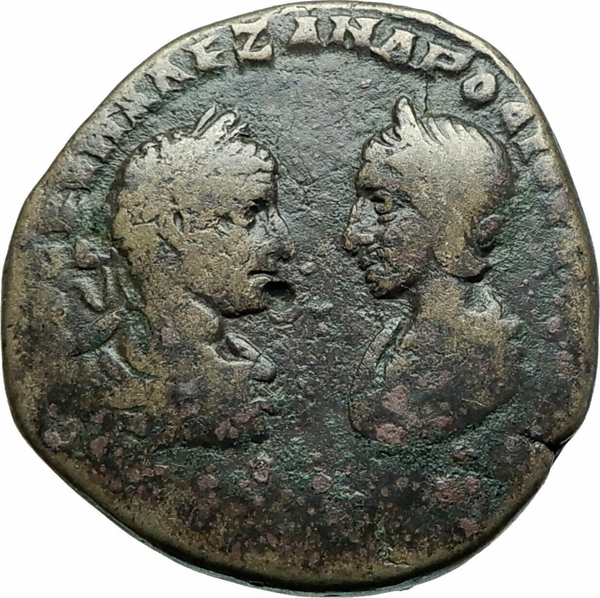 SEVERUS ALEXANDER & JULIA MAESA Marcianopolis Ancient Roman Coin HOMONOIA i79077