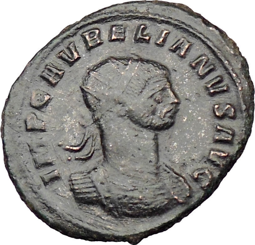 AURELIAN 274AD Milan mint ilvered Ancient Roman Coin Nude Sol Sun God i29701