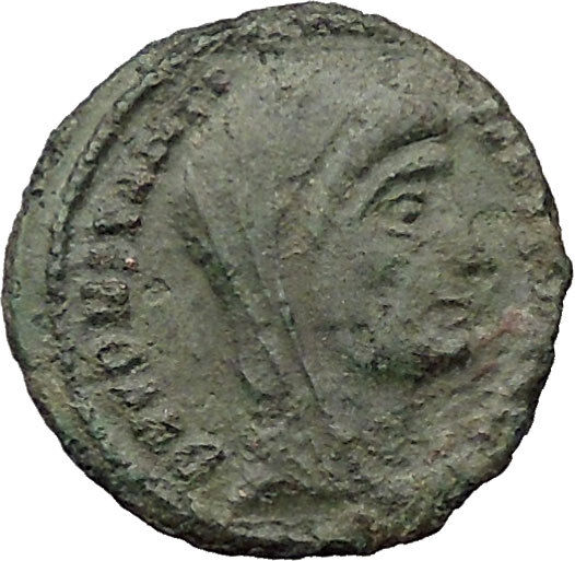 CONSTANTINE I 337AD Heaven CHARIOT Horse Ancient Roman Coin God Hand i31723