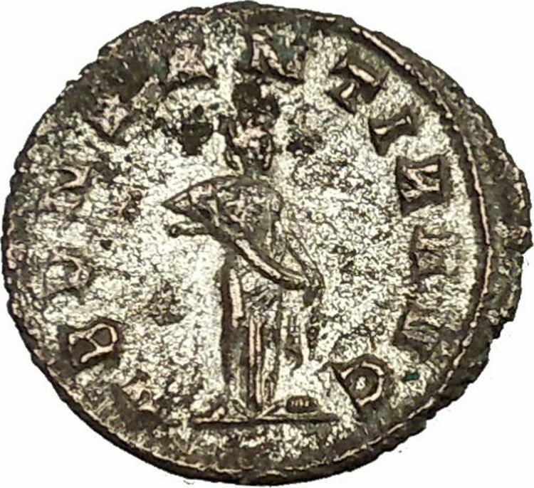 Gallienus Valerian I son Ancient RARE Roman Coin Prosperity Wealth Cult i39918