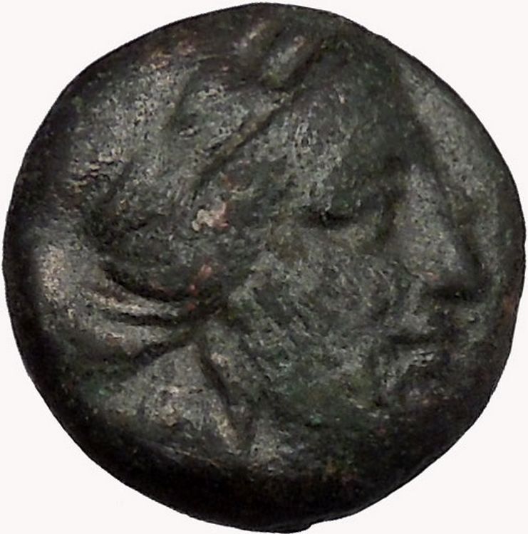 LARISSA Thessaly THESSALIAN LEAGUE 196BC Athena Apollo OWL Greek Coin i43497