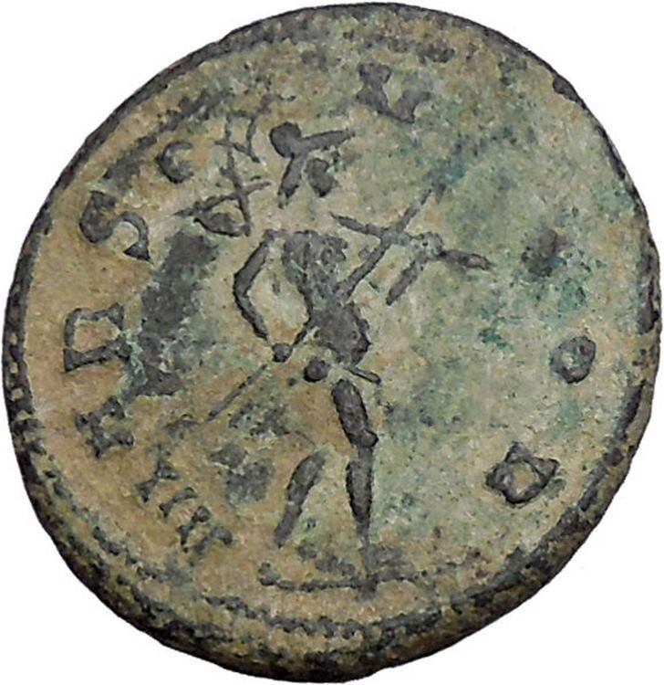 Claudius II Gothicus 268AD Ancient Roman Coin Ares Mars War God Cult i46810