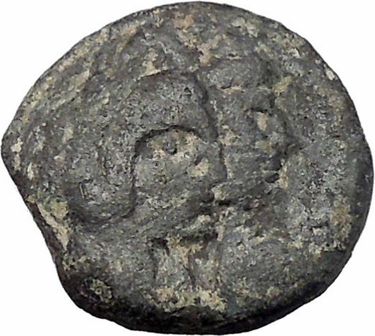 ARETAS IV & SHAQUILAT Arab Kingdom of Nabataea PETRA Ancient Greek Coin i46939