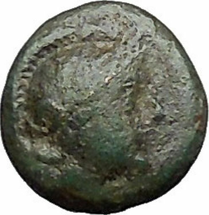 MYRINA in AEOLIS 400BC Athena Amphora Authentic Ancient Greek Coin i49566