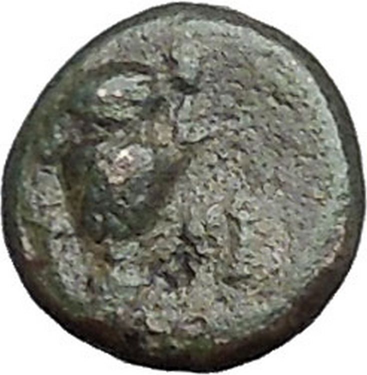 MYRINA in AEOLIS 400BC Athena Amphora Authentic Ancient Greek Coin i49566