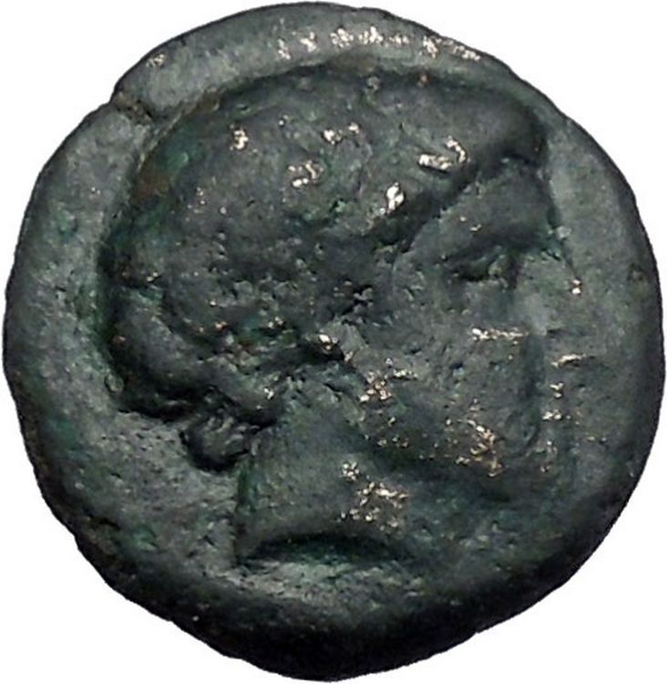 PHALANNA in THESSALY 350BC Ares Nymph Authentic Ancient Greek Coin i49210