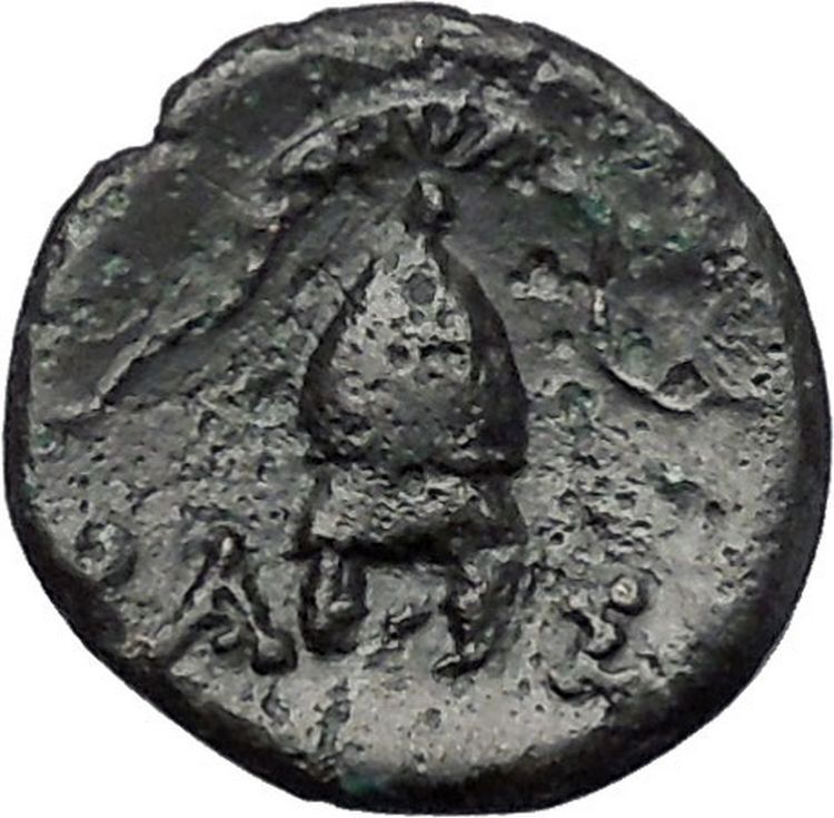 Demetrios I Poliorketes 306BC Ancient Greek Coin Helmet Macedon shield i49217