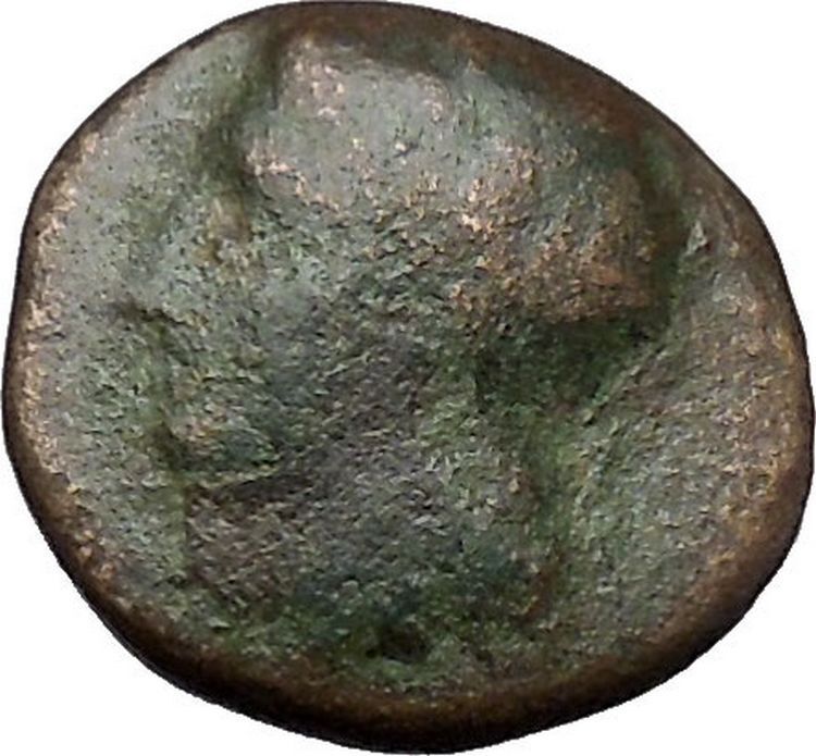 Syracuse in Sicily 317BC Agathocles Tyrant Ancient Greek Coin Bull Nymp i49794