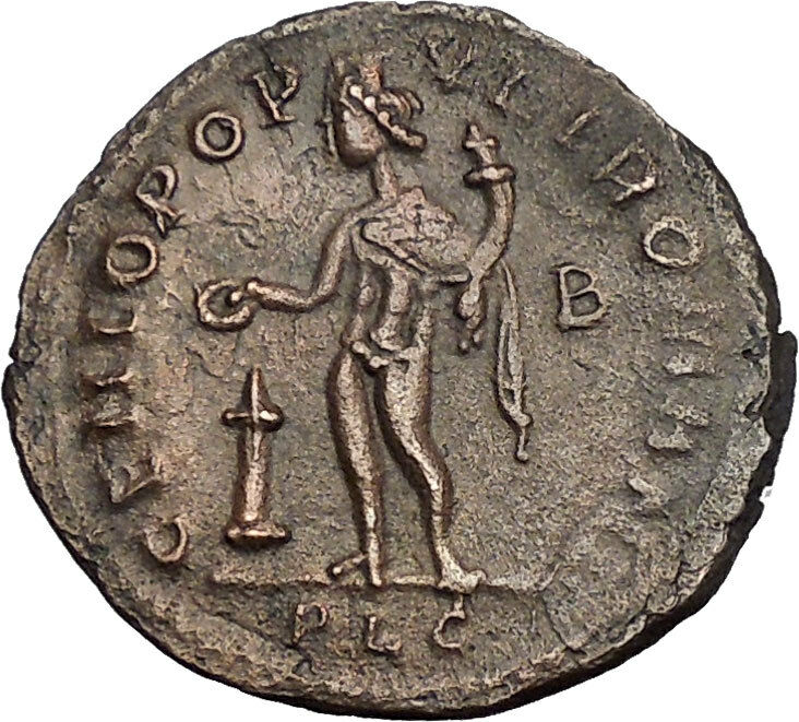 DIOCLETIAN 303AD Lugdunum mint Ancient Roman Coin Genius Protection Cult i51150