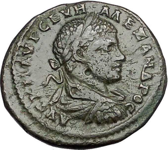 SEVERUS ALEXANDER 222AD Marcianopolis HOMONOIA Genuine Ancient Roman Coin i50984