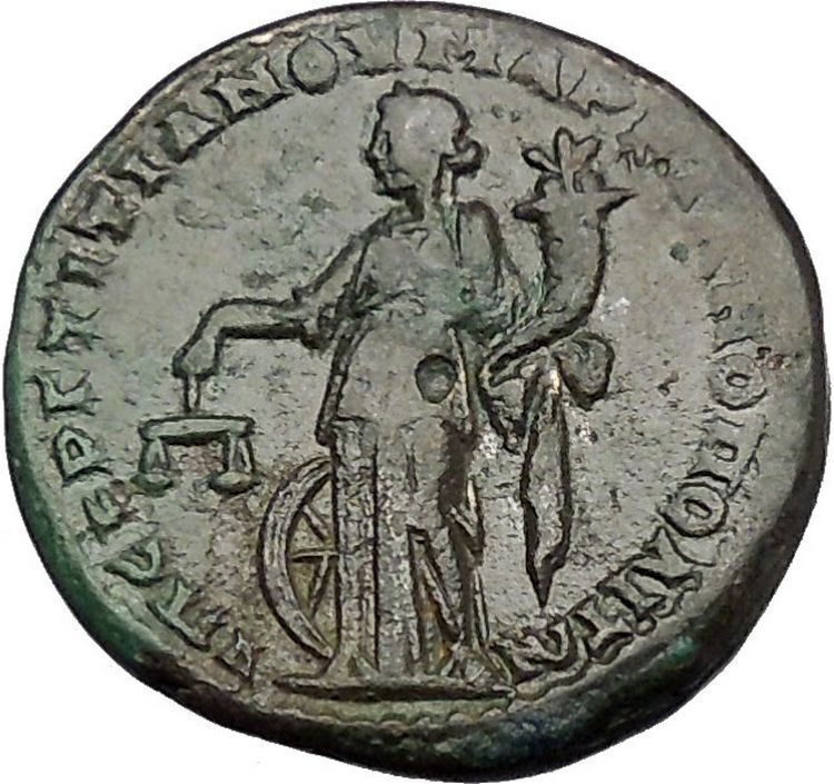 ELAGABALUS 218AD Marcianopolis NEMESIS Authentic Ancient Roman Coin i50993