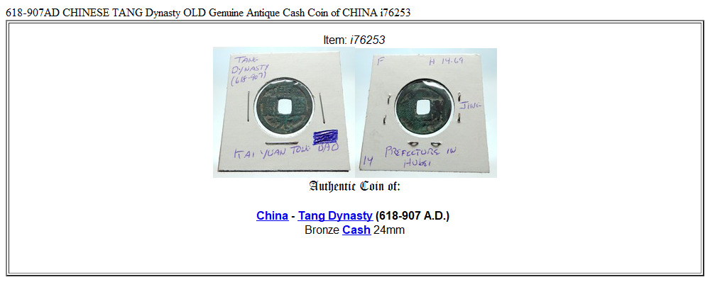 618-907AD CHINESE TANG Dynasty OLD Genuine Antique Cash Coin of CHINA i76253