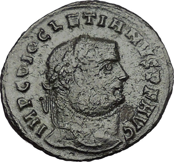 DIOCLETIAN 300AD Alexandria Big Ancient Roman Coin Genius Protection i51202