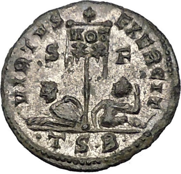 CONSTANTINE II Constantine the Great son Ancient Roman Coin Vexillum i51186