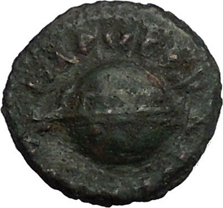 VESPASIAN 77AD Rare Quadrans Globe Caduceus Rome Ancient Roman Coin i52675