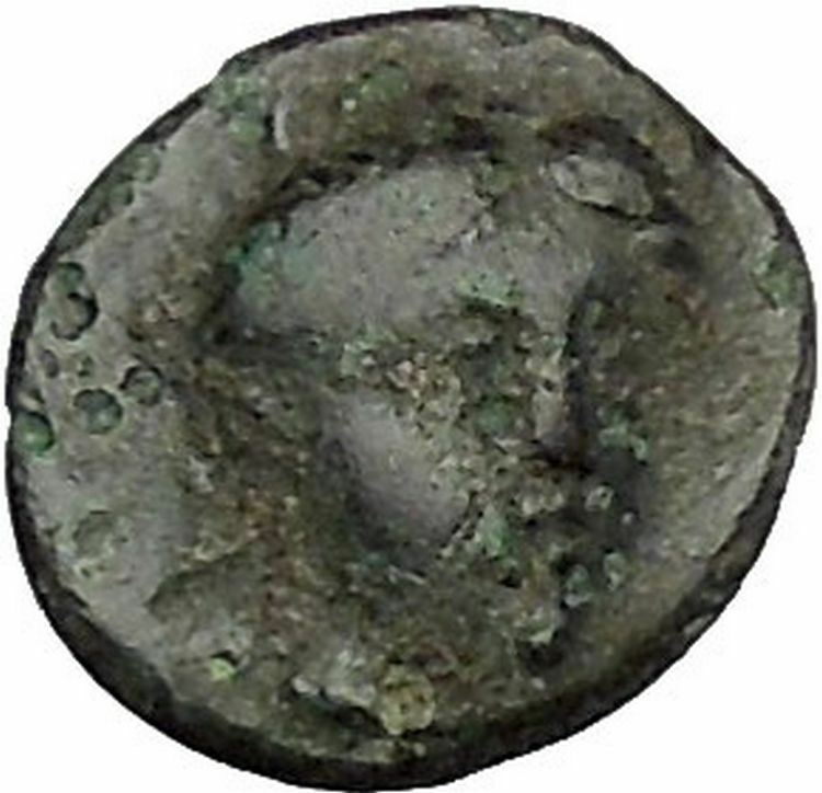 LARISSA PHRIKONIS in AEOLIS 400BC River-god Apollo Ancient Greek Coin i50529