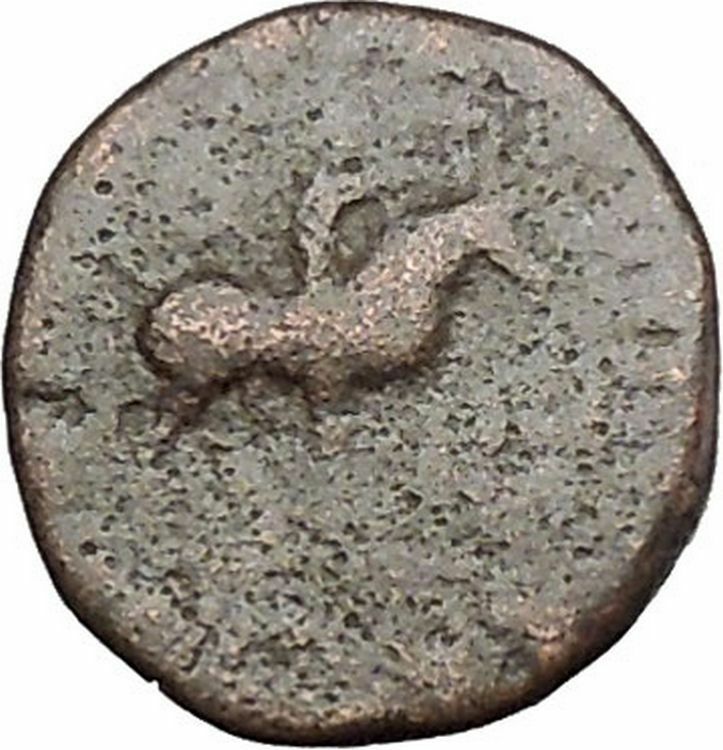 VIMA TAKTO Soter Megas on Horse Indo Kushan Empire in India Greek Coin i50541