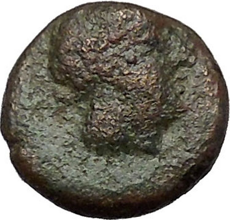 350BC Authentic Ancient Greek City Coin APOLLO Horse man Greek Coin i50561