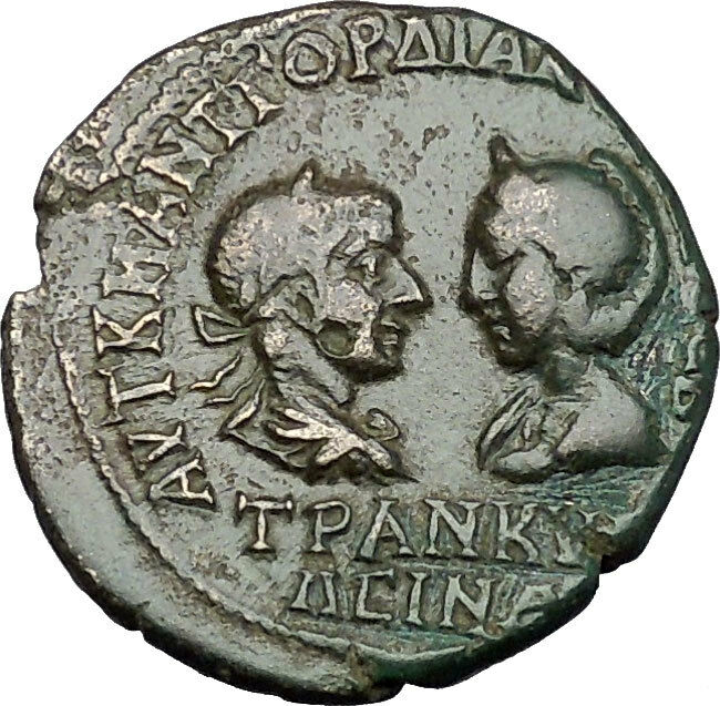 GORDIAN III & TRANQUILLINA 238AD Anchialus in Thrace NEMESIS Roman Coin i50911