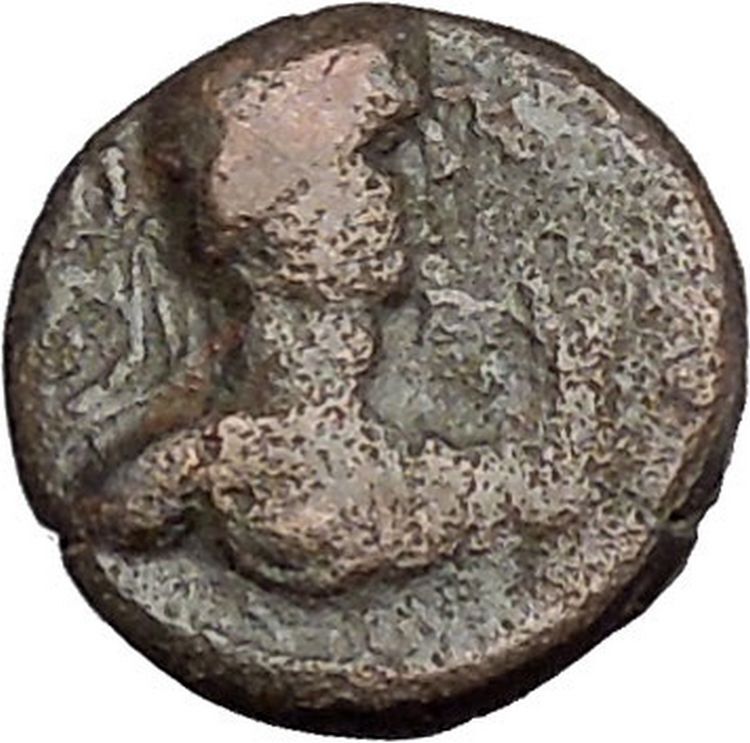 VIMA TAKTO Soter Megas on Horse Indo Kushan Empire in India Greek Coin i50542