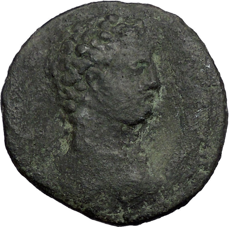 GETA 198AD Mylasa in Caria STATUE of ZEUS Labraundos in TEMPLE Roman Coin i56044