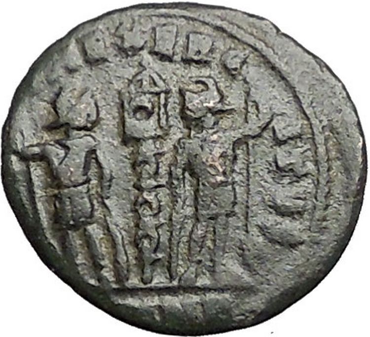 DELMATIUS Dalmatius 335AD Roman Caesar Ancient Coin Soldiers Legions i55681