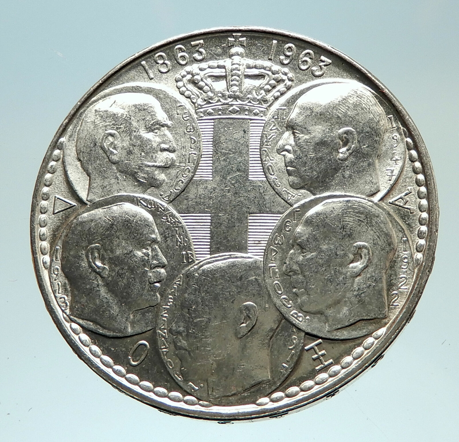 1963 GREECE w PAUL GEORGE I &II ALEXANDER CONSTANTINE Antique Silver Coin i76826