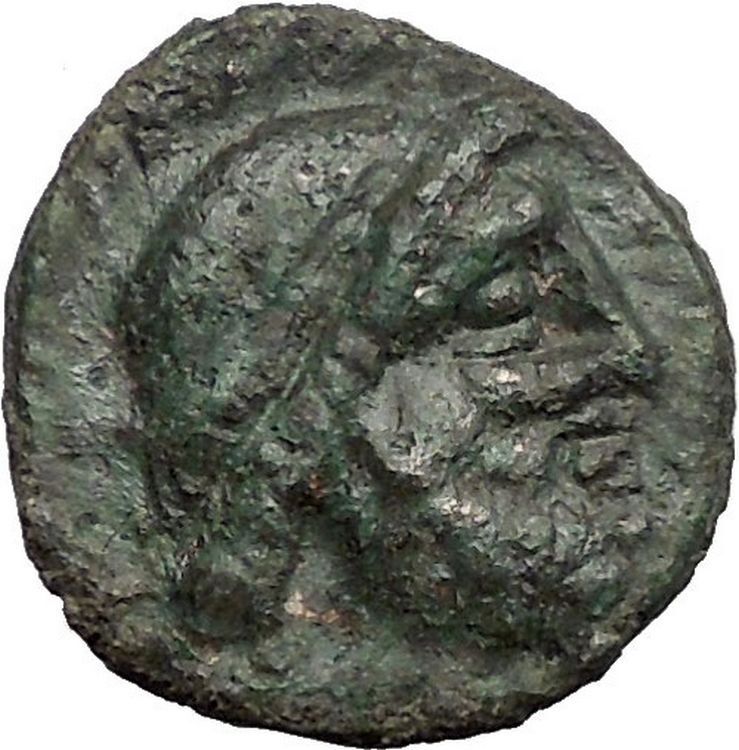 SYRACUSE in SICILY 1stCenBC under Romans ZEUS Nike Chariot Greek Coin i55891