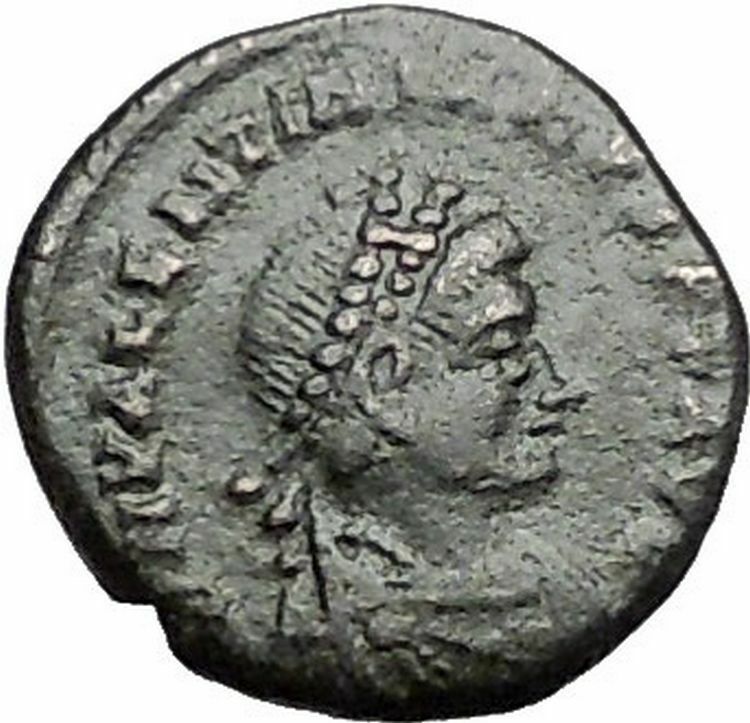 Valentinian II 388AD Rare Authentic Ancient Roman Coin City gate i55884