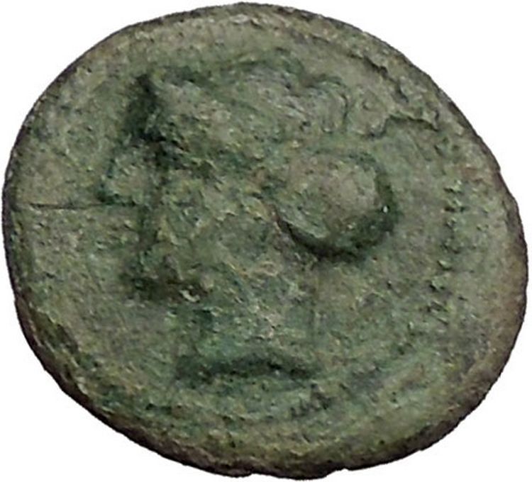 TERINA in BRUTTIUM 350BC Nymph Crab Crescent Authentic Ancient Greek Coin i57250