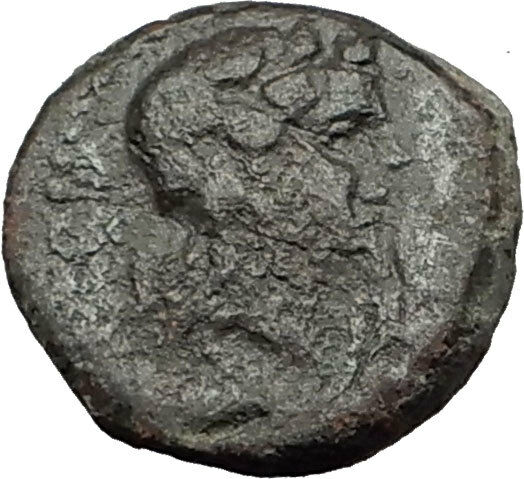 Alaisa Archonidea in Sicily - Dionysus Warrior Ancient Greek Coin RARE R1 i58820