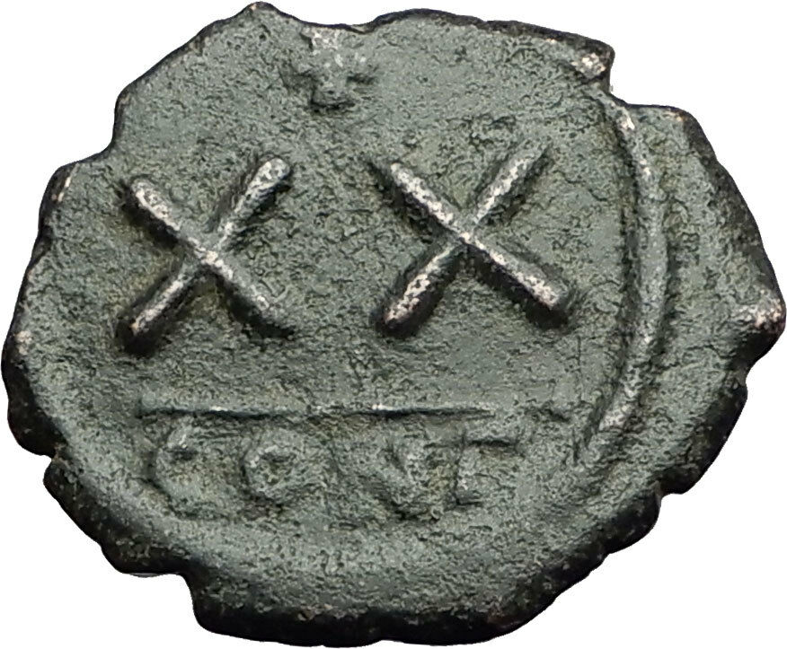 PHOCAS and Empress LEONTINA 602AD Constantinople Ancient Byzantine Coin i59413