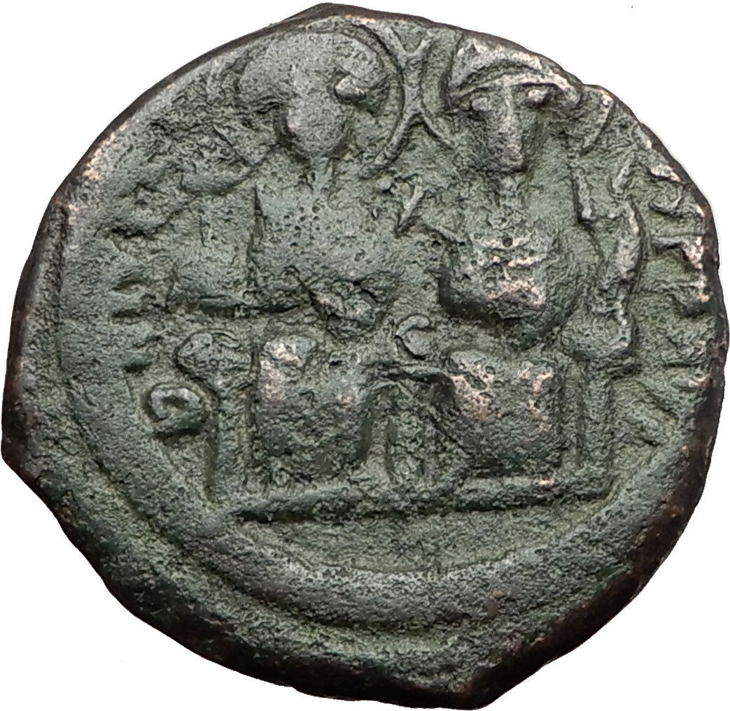 JUSTIN II & Queen Sophia 565AD Constantinople Medieval Byzantine Coin i59423